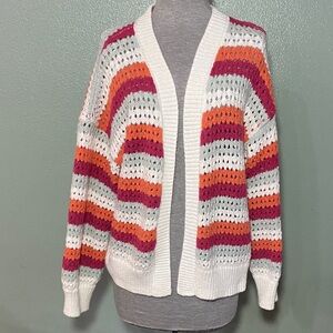Colorful Striped Women's Cardigan